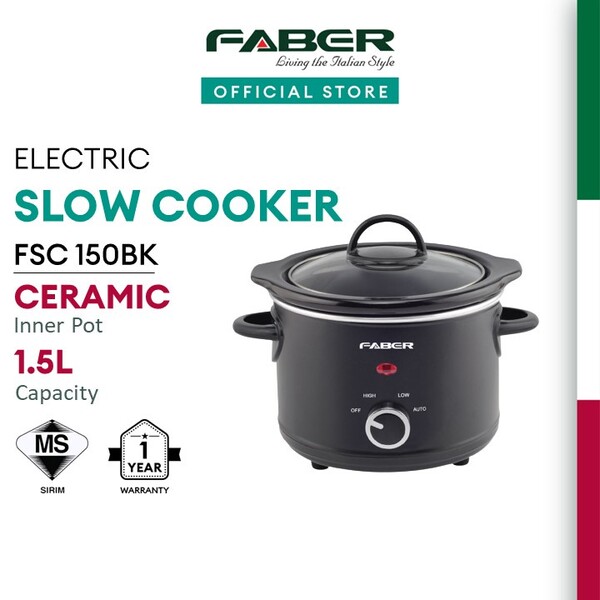 FABER 1.5L CERAMIC SLOW COOKER | FSC 150BK
